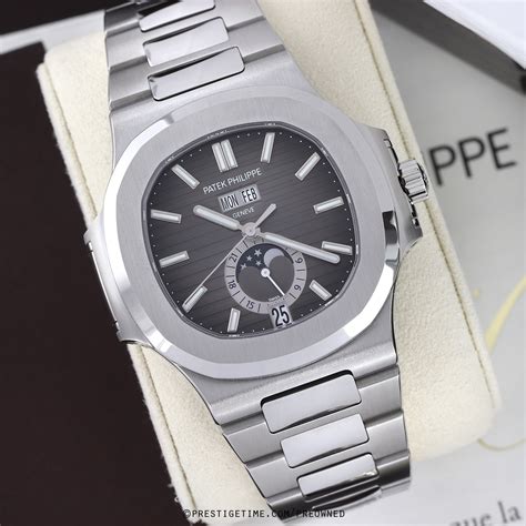 patek philippe nautilus lunar|Patek Philippe annual calendar moonphase.